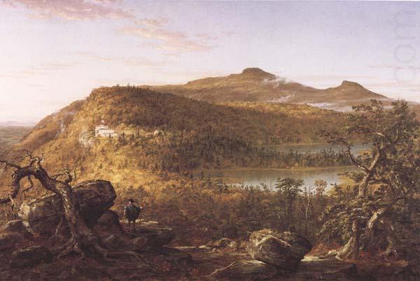 Thomas Cole A View of the Two Lakes and Mountain House,Catskill Mountains Morning oil painting picture